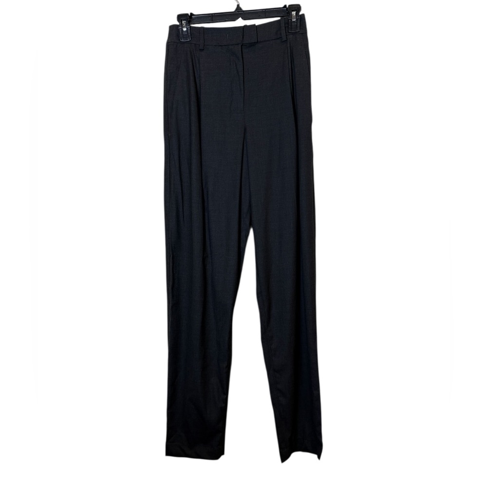 Kit and Ace Women’s Stretch Pleated Gray Wool Blend Workwear Trouser sz 4